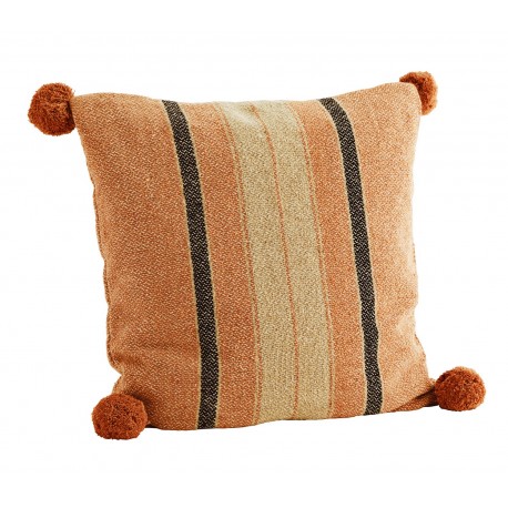 madamstoltzhoussecoussinorangerayecotonpompons50x50cm