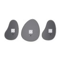 set de 3 miroirs organiques cadre metal gris umbra hubba