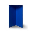 hkliving table basse bleue ronde metal fin bout de canape