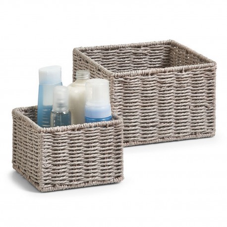 Panier rangement fibre de papier Zeller