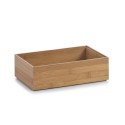 boite de rangement rectangulaire en bois bambou 23 x 15 x 7 cm zeller 13332