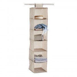 etagere suspendue tissu rangement dressing 6 compartiments zeller