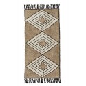 madam stoltz tapis de chambre tufte marron motif geometrique