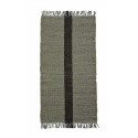 madam stoltz tapis de chambre vert franges rayure jute coton