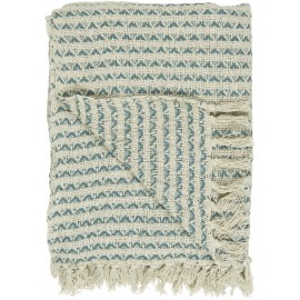 plaid coton motif bleu turquoise ib laursen