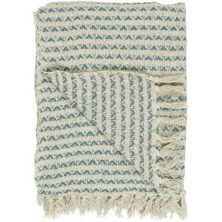 plaid coton motif bleu turquoise ib laursen