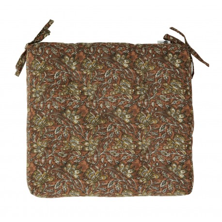 coussin de chaise fleuri orange boheme madam stoltz