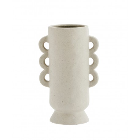 vase droit blanc gres dentelle madam stoltz