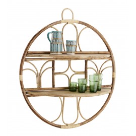 etagere murale ronde bois clair retro vintage madam stoltz