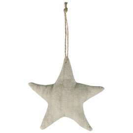 decoration sapin noel etoile coton blanc textile ib laursen