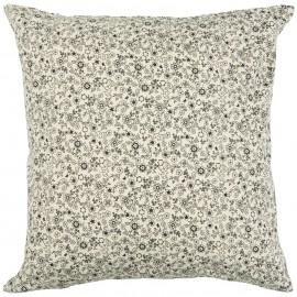 housse coussin noir blanc petites fleurs coton ib laursen