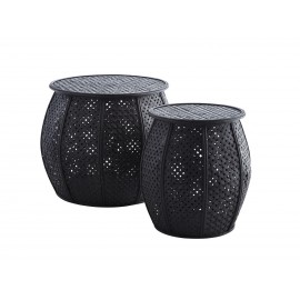 Table basse bois avec rangement Madam Stoltz set 2