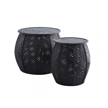 Table basse bois avec rangement Madam Stoltz set 2