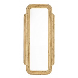 miroir mural etroit long rotin retro vintage art deco madam stoltz