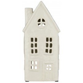 petite maison blanche ceramique bougeoir photophore ib laursen