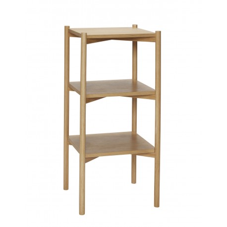 petite etagere colonne 3 plateaux design scandinave bois clair hubsch