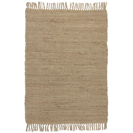 tapis de chambre coton jute naturel franges beige ib laursen