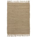 tapis de chambre coton jute naturel franges beige ib laursen