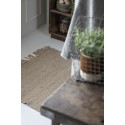 tapis de chambre coton jute naturel franges beige ib laursen