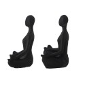 serre livres zen yoga statuettes metal noir bloomingville tayla