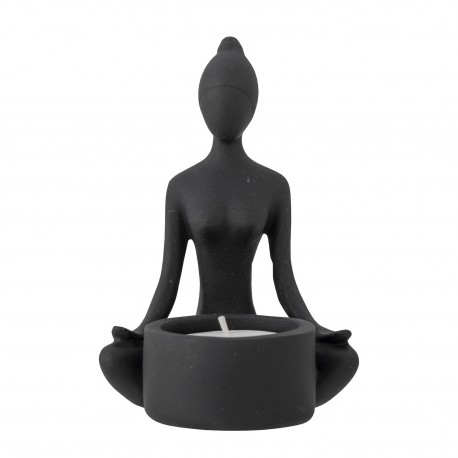 bougeoir statuette zen posture yoga lotus bloomingville