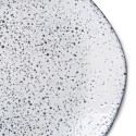 assiette a dessert organique gres blanc points noirs mineral hk living