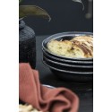assiette creuse rustique noire gres style campagne ib laursen