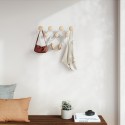 umbra portemanteau mural decoratif metal fin blanc bois clair dotsy
