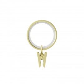 umbra anneau rideaux metal dore laiton
