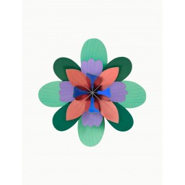 studio roof fleur murale decorative carton papier