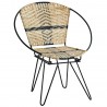 Fauteuil lounge rotin métal Madam Stoltz