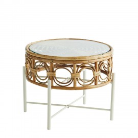 Table basse bambou verre Madam Stoltz