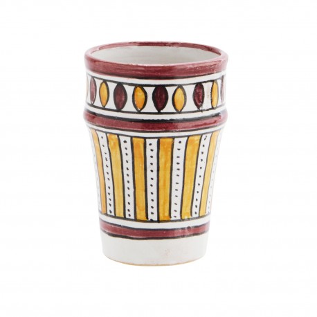 tasse beldi marocaine peinte a la main orange madam stoltz
