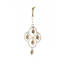 carillon indien a suspendre clochettes metal dore madam stoltz