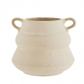 vase pot en papier mache blanc pour fleurs sechees madam stoltz