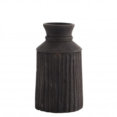 poterie rustique terre cuite vase noir madam stoltz