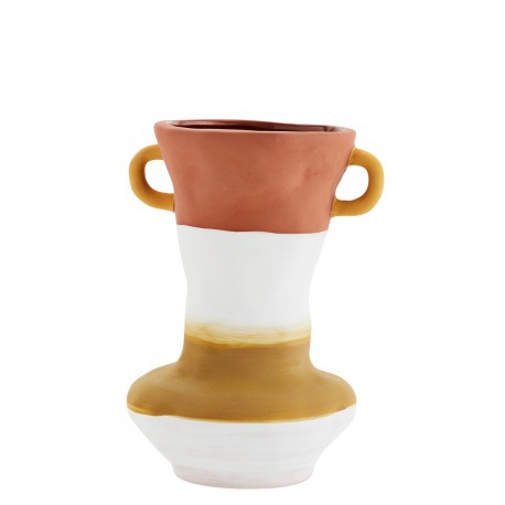 vase artisanal terre cuite peint main madam stoltz