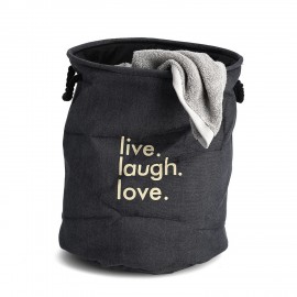 panier a linge design moderne jean bleu fonce zeller