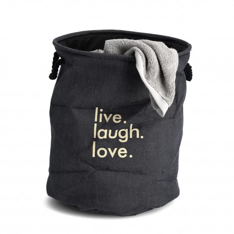 panier a linge design moderne jean bleu fonce zeller