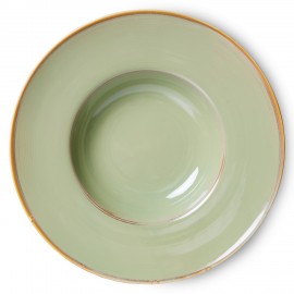 grande assiette a spaghetti porcelaine vert clair amande hk living