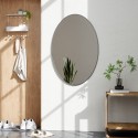 umbra miroir ovale mural cadre tres metal fin hubba