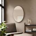 umbra miroir ovale mural cadre tres metal fin hubba