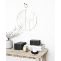 house doctor loop petit miroir mural rond laiton metal dore