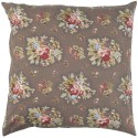 housse de coussin marron fleuri coton ib laursen