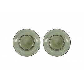 petite assiette verre bulle vert house doctor rain set de 2
