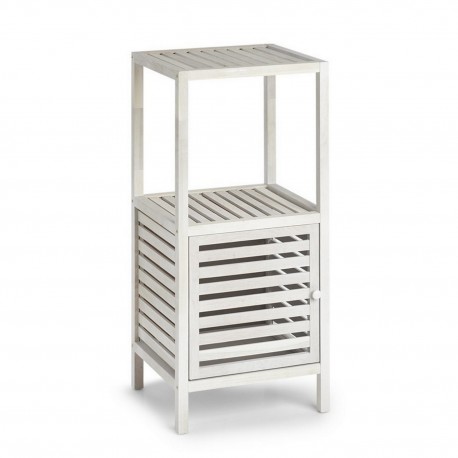 meuble d appoint salle de bains colonne bois blanc ajoure zeller