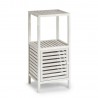 meuble d appoint salle de bains colonne bois blanc ajoure zeller