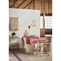 tapis de chambre jute coton rose rayure franges madam stoltz