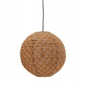 suspension boule coton imprime marron motif madam stoltz