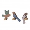 Patères oiseaux bois Bloomingville LEWI set de 3